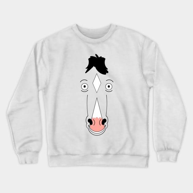 BoJack face! Crewneck Sweatshirt by cromarlimo